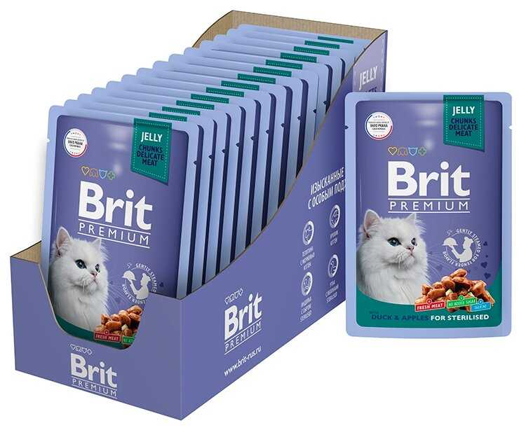 Корм для кошек Brit Premium Duck & Apple for sterilised