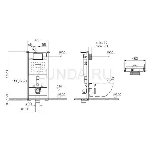 Инсталляция Vitra V-Fix Core (732-5800-01) фотография 9