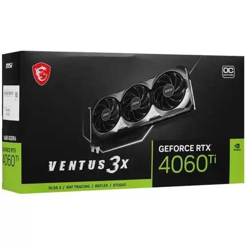Видеокарта MSI GeForce RTX 4060 Ti VENTUS 3X 16GB OC (RTL) фотография 17