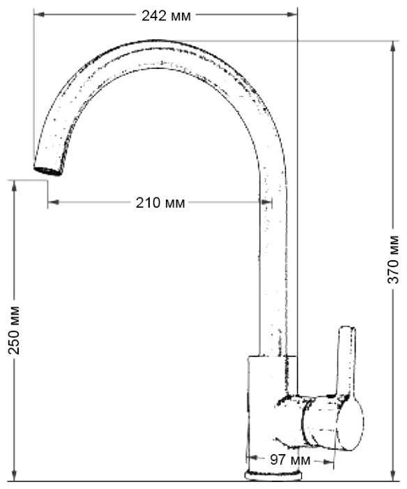 Смеситель для кухни (мойки) Seaman Barcelone SSL-5815 Mist, рычажный фотография 2