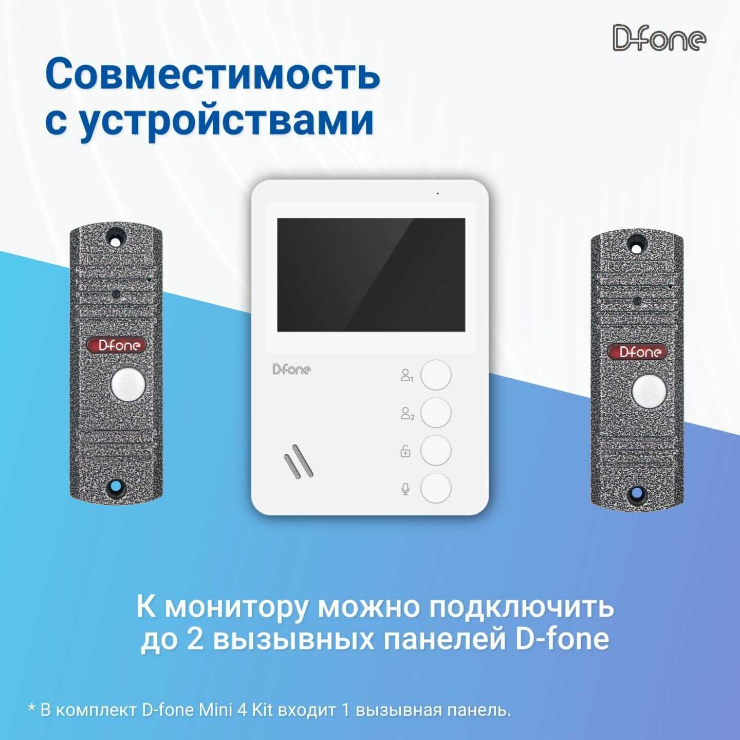 Комплект видеодомофона D-fone Hero 7 Kit (состав: монитор Hero7 + панель Melody 10S) фотография 16
