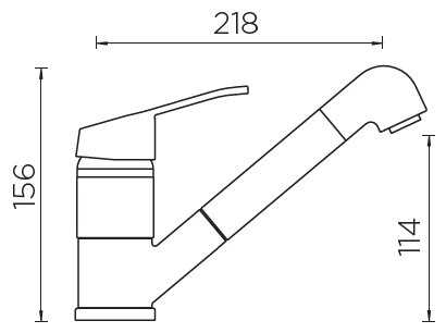 Смеситель для кухни (мойки) Schock Cosmo-D (525.120, хром), рычажный фотография 1