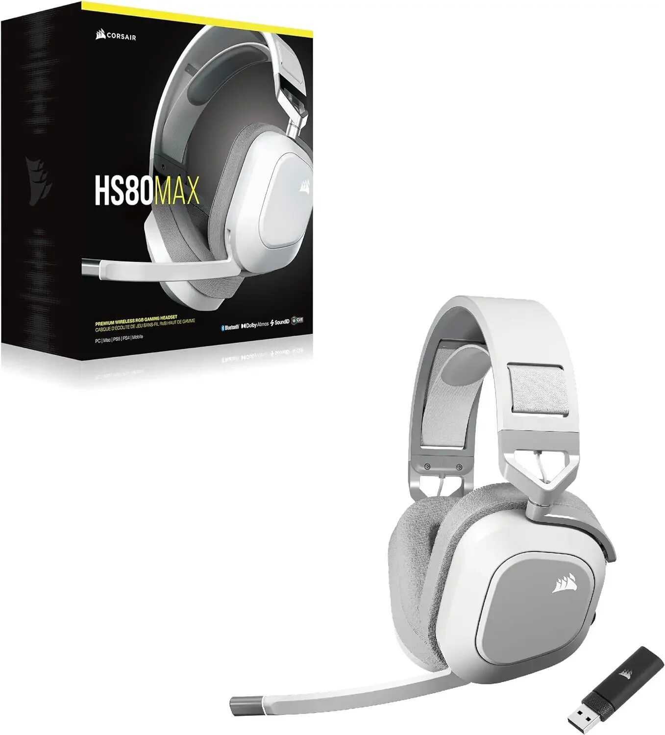 Беспроводная игровая гарнитура Corsair HS80 MAX с Bluetooth - Dolby атмосферs-качественным микрофоном фотография 16
