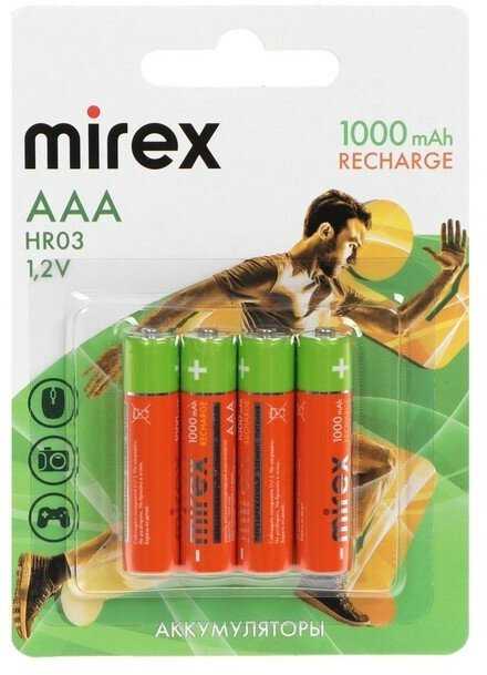 Аккумулятор Mirex Rechargeable AAA (1000 мА·ч) фотография 5