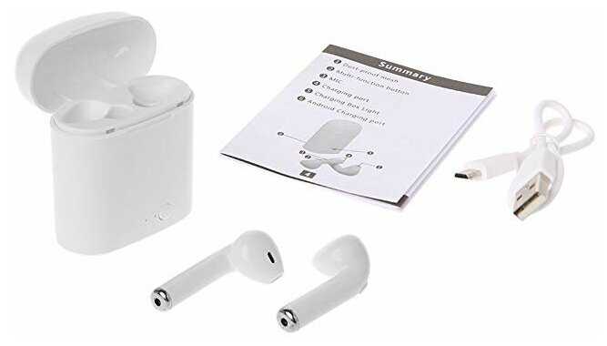 Беспроводные наушники Bluetooth True Wireless Stereo HBQ i7S (Белый) фотография 7