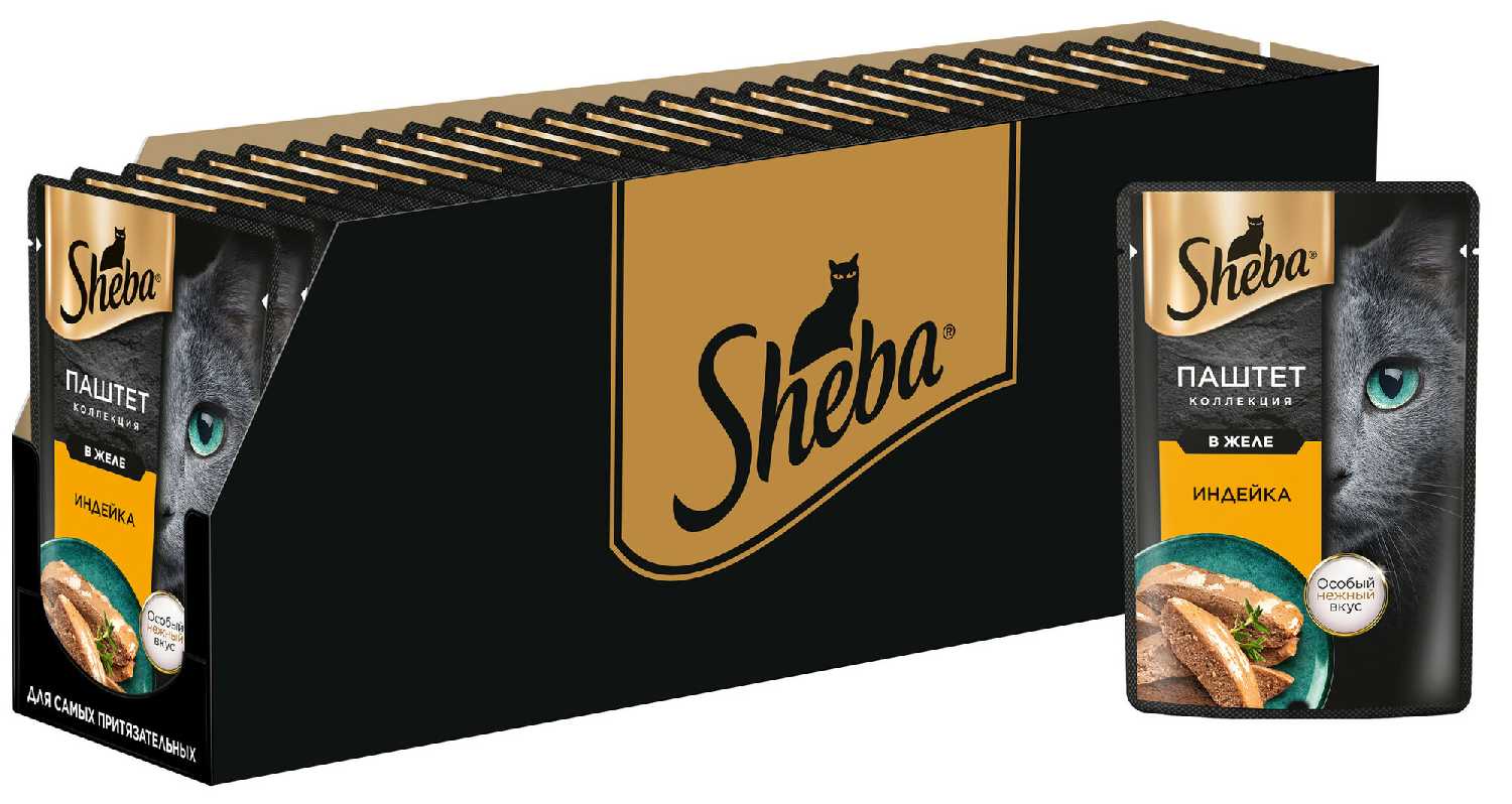 Корм для кошек Sheba Нежный паштет в желе с индейкой фотография 12