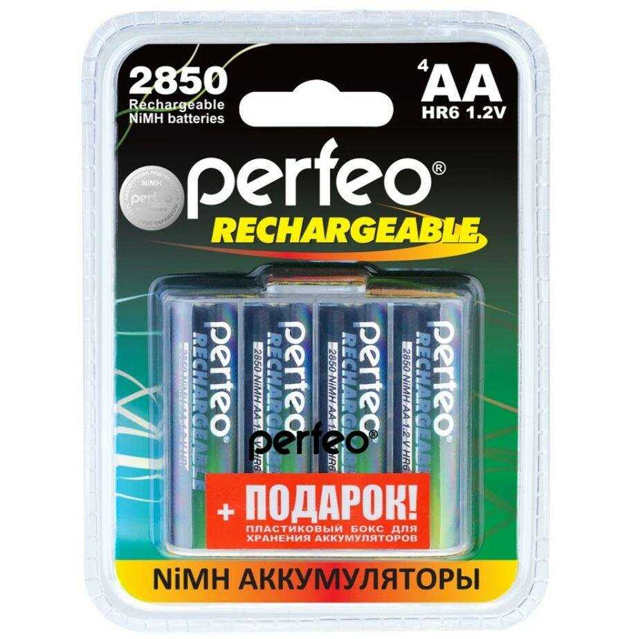 Аккумулятор Perfeo AA 2850mAh Ni-Mh (PFAA2850/4BL+BOXPL)