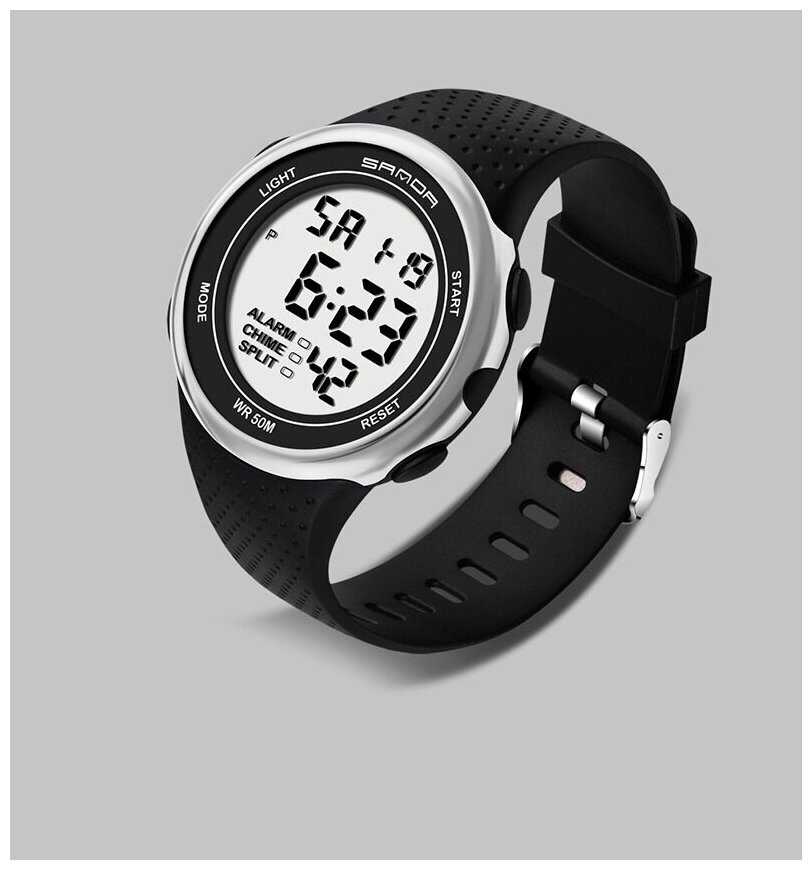 Спортивные часы SANDA 01 375, цвет черный, золотой фотография 13