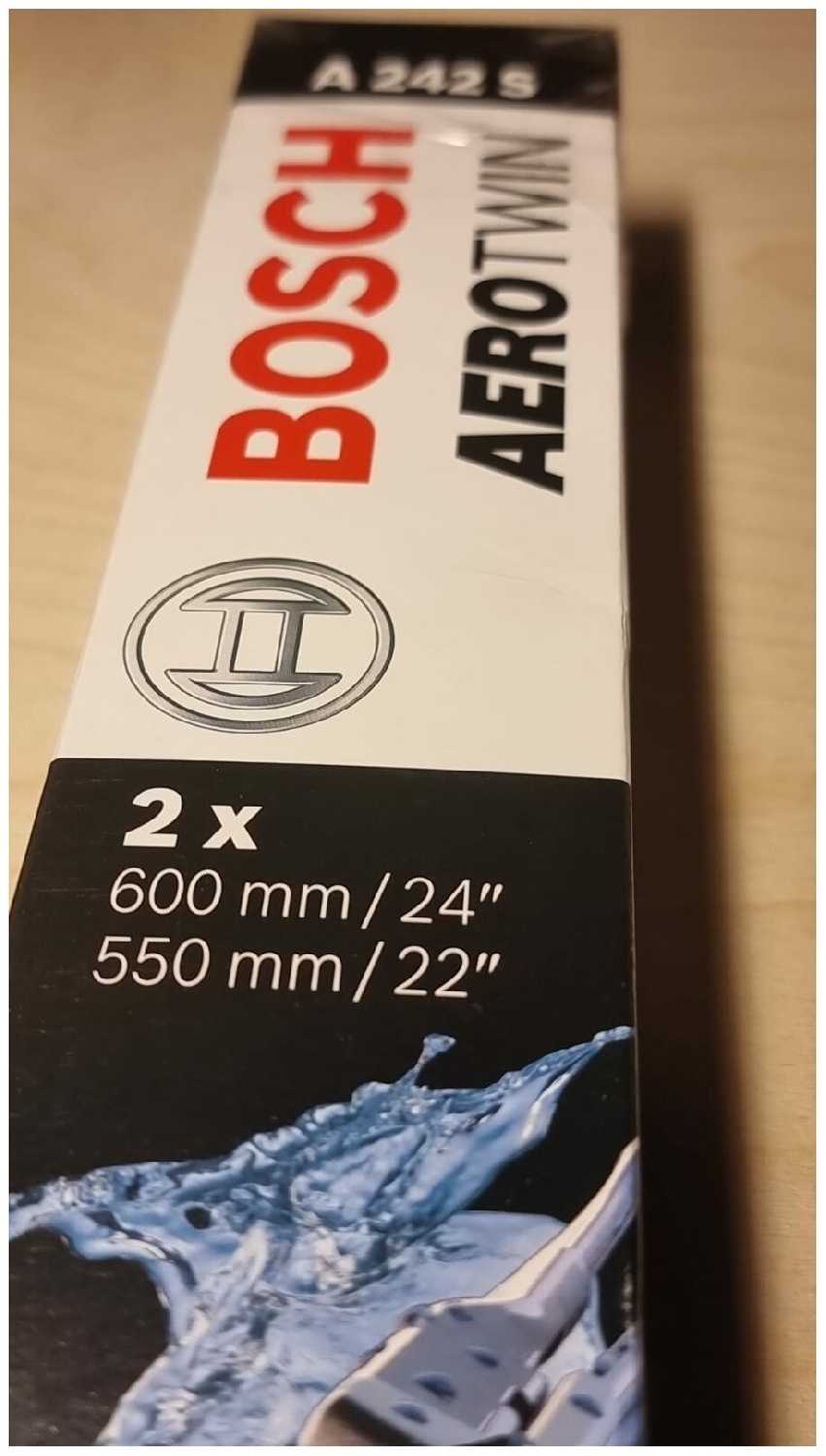 Щетка стеклоочистителя бескаркасная Bosch Aerotwin A242S, 2 шт. фотография 10