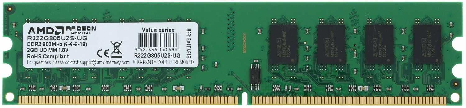 Оперативная память AMD 2 ГБ DDR2 DIMM CL6 (R322G805U2S-UG) фотография 9