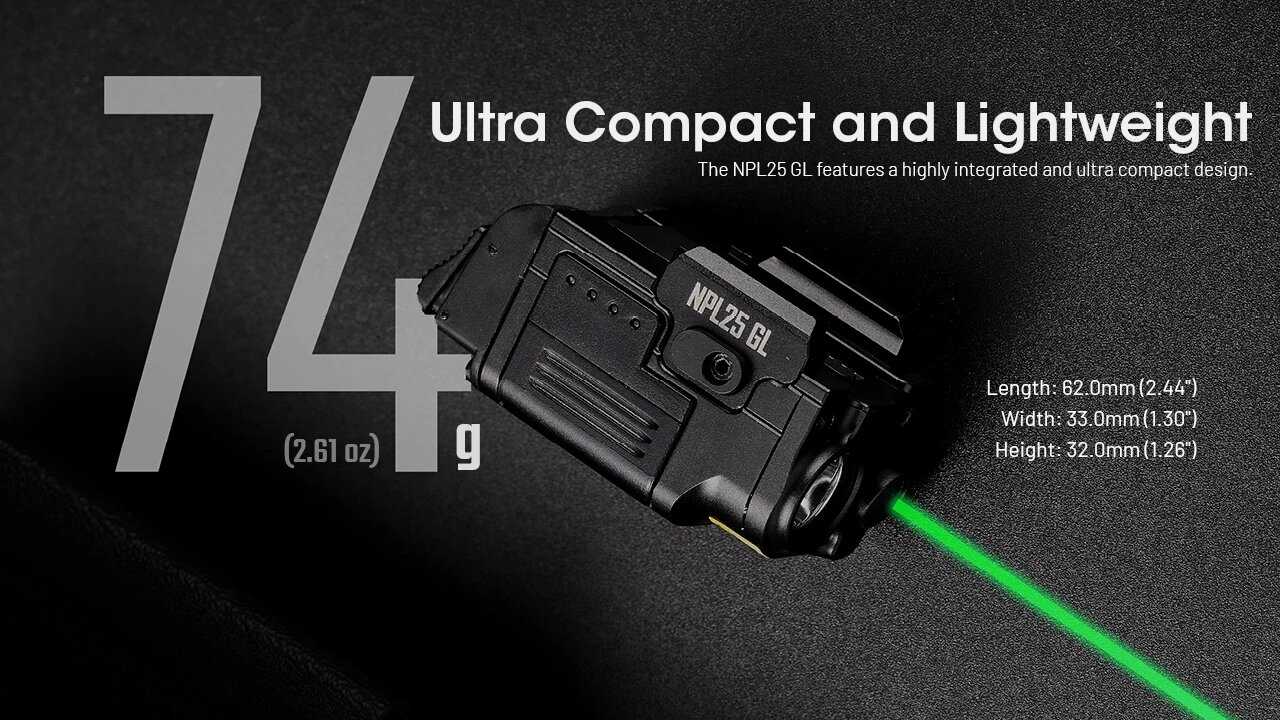 Лазерный фонарь NITECORE NPL25 GL 900 люмен фотография 10