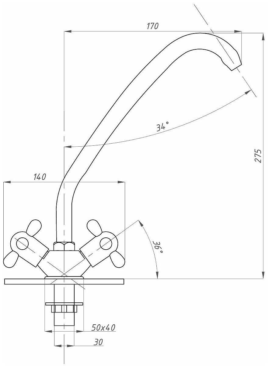 Смеситель для кухни профсан ПСМ-117-99 стандарт-б тип см-мдцба фотография 2