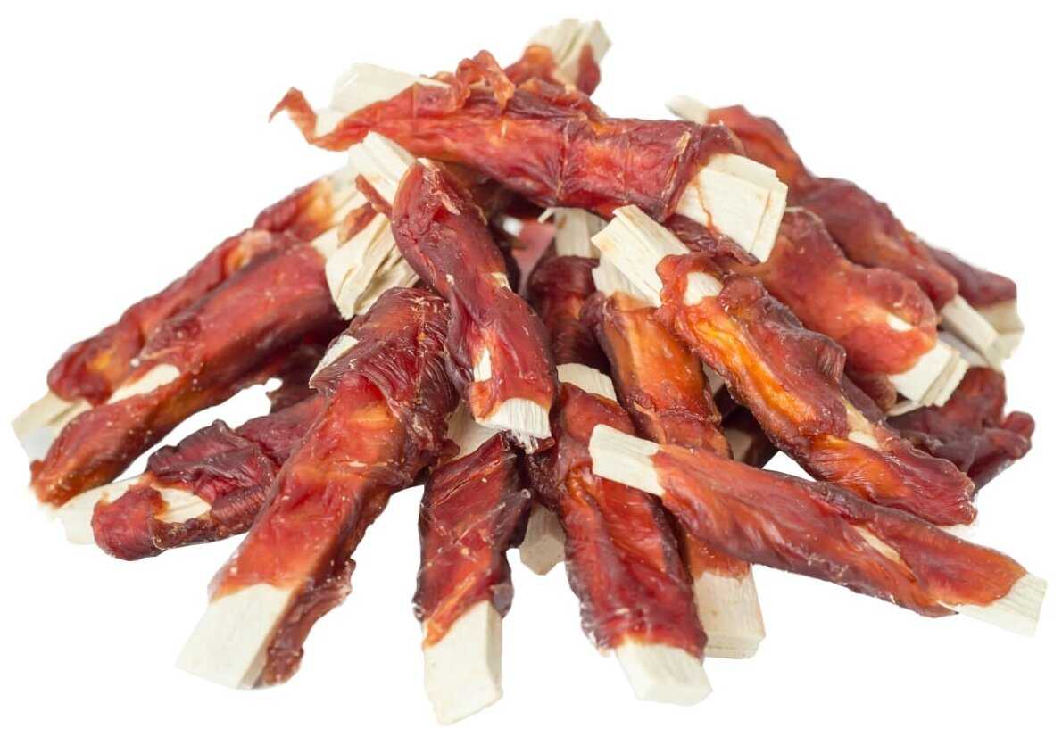 Лакомство для собак Green Qzin Интеллект (сушеное утиное мясо на сурими) фотография 15