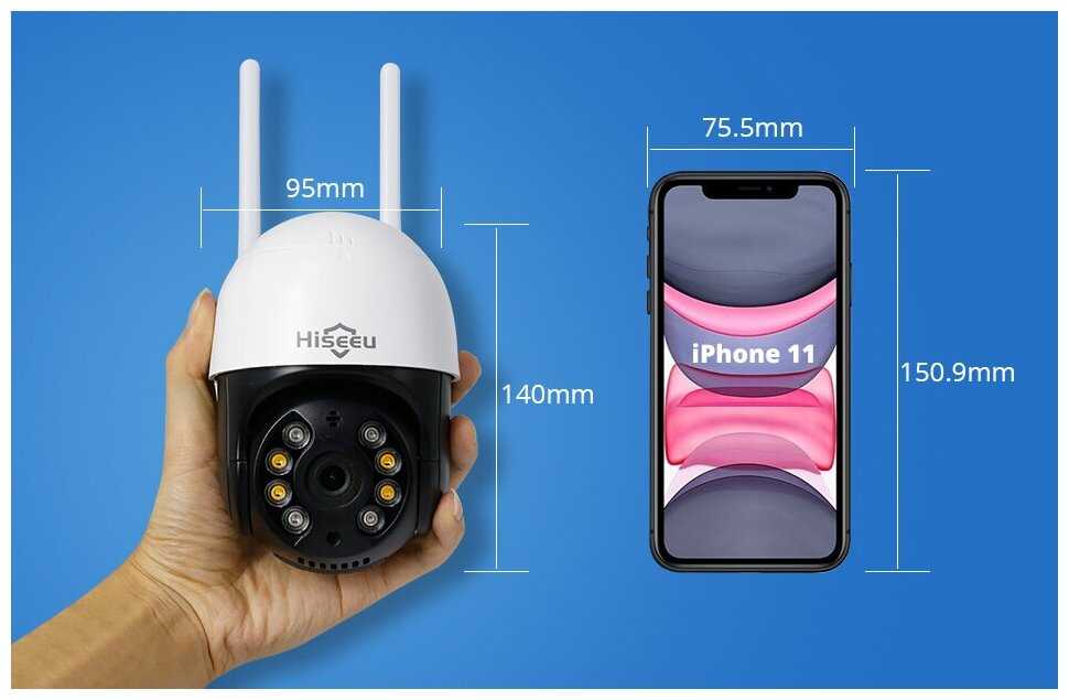 Уличная поворотная IP камера видеонаблюдения WiFi Smart Camera Hiseeu WHD31 фотография 5