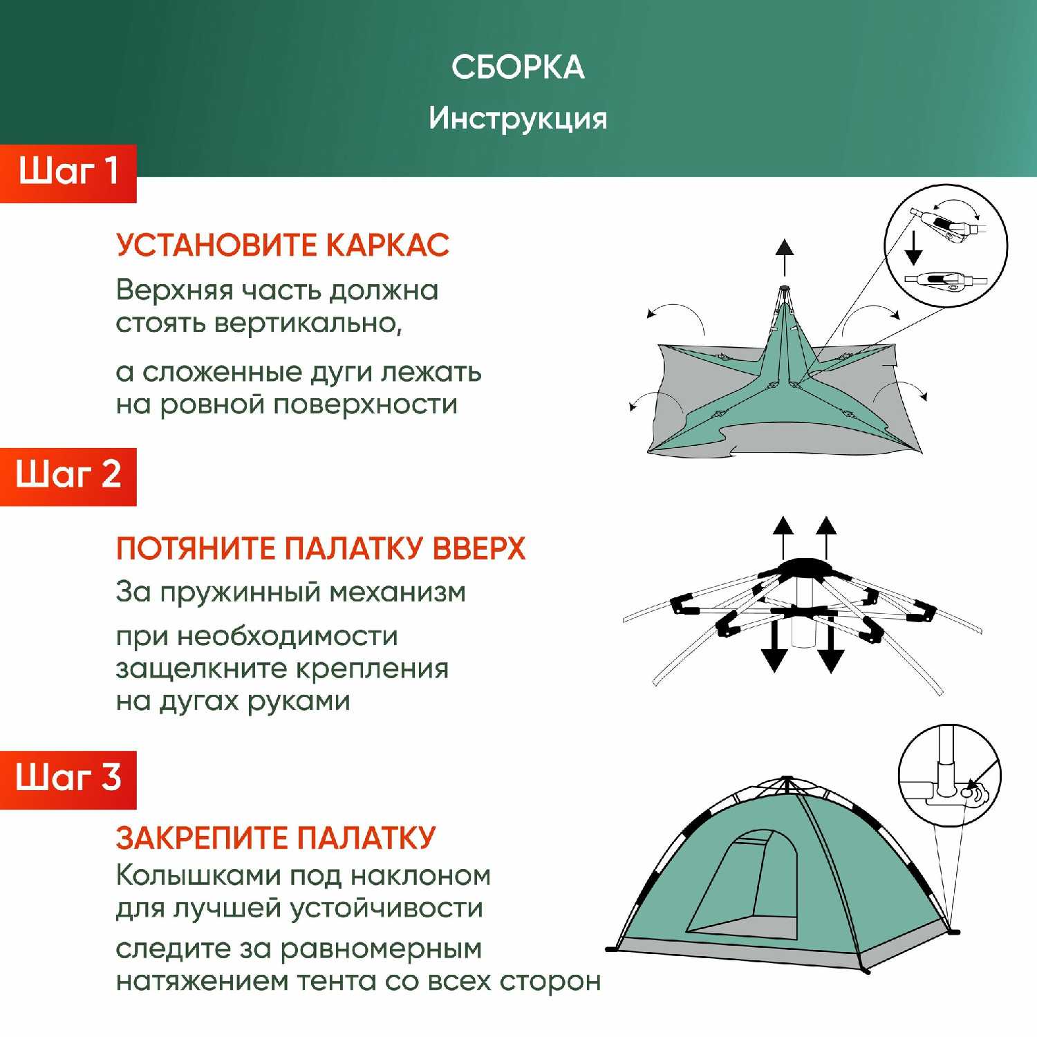 Палатка туристическая АМИ мебель Travel-2 фотография 5