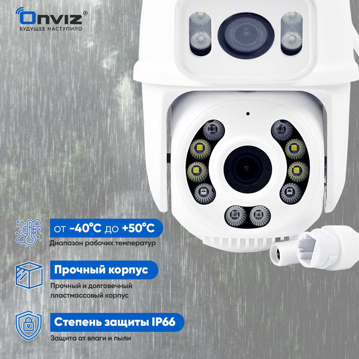 Купольная поворотная IP WiFi камера видеонаблюдения Onviz U90 фотография 1