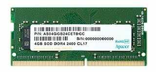 Оперативная память Apacer 4 ГБ DDR4 2400 МГц CL17 (AS04GGB24CETBGH)