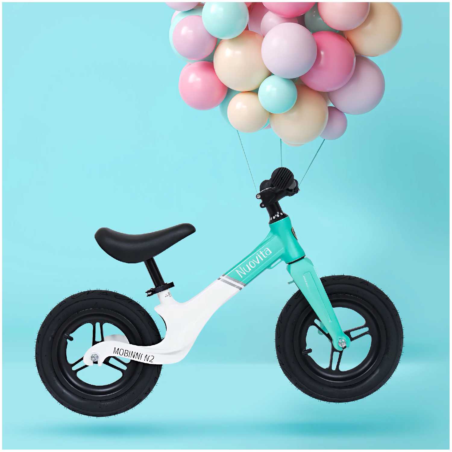 Беговел для детей Nuovita Mobinni N2 Nero Rosso/Красно-черный фотография 11