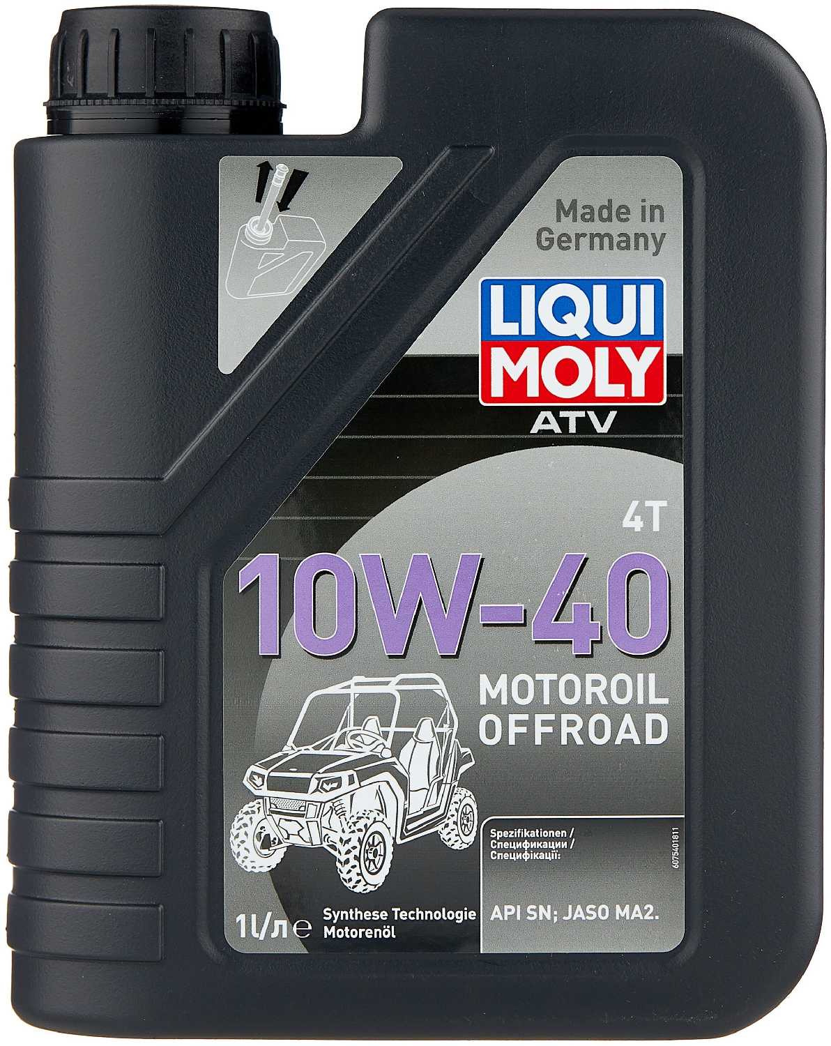 Синтетическое моторное масло LIQUI MOLY ATV 4T Motoroil Offroad 10W-40 фотография 1