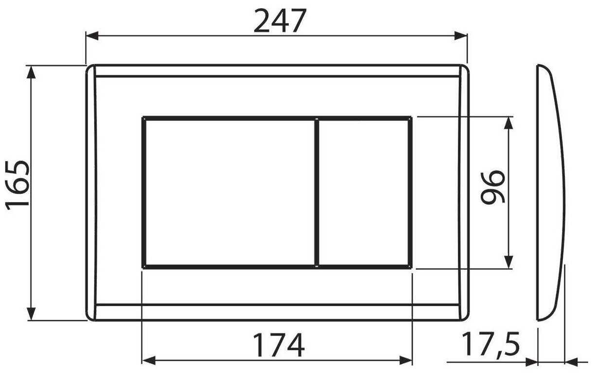 AlcaPlast M278 Кнопка смыва, черная матовая фотография 6