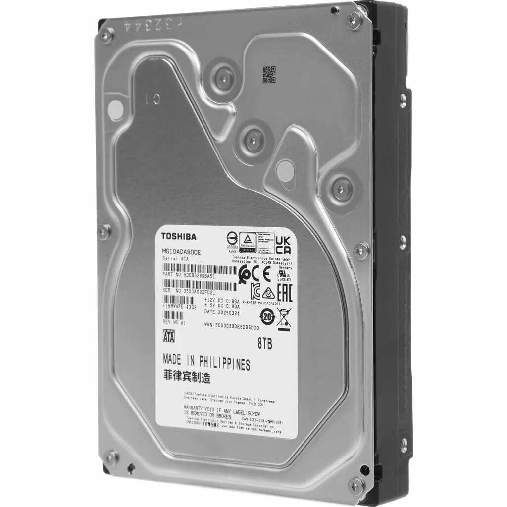 Жесткий диск Toshiba MG10ADA800E [SATA-III Server Enterprise Capacity 512E 7200rpm 512Mb 3.5