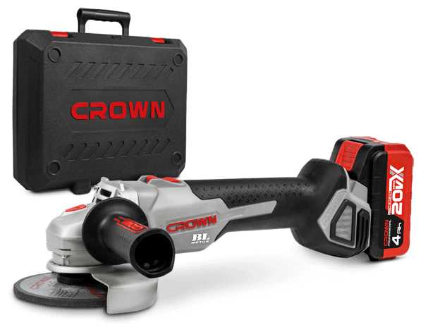 Аккумуляторная углошлифовальная машина CROWN CT23001-125HX-4 BMC