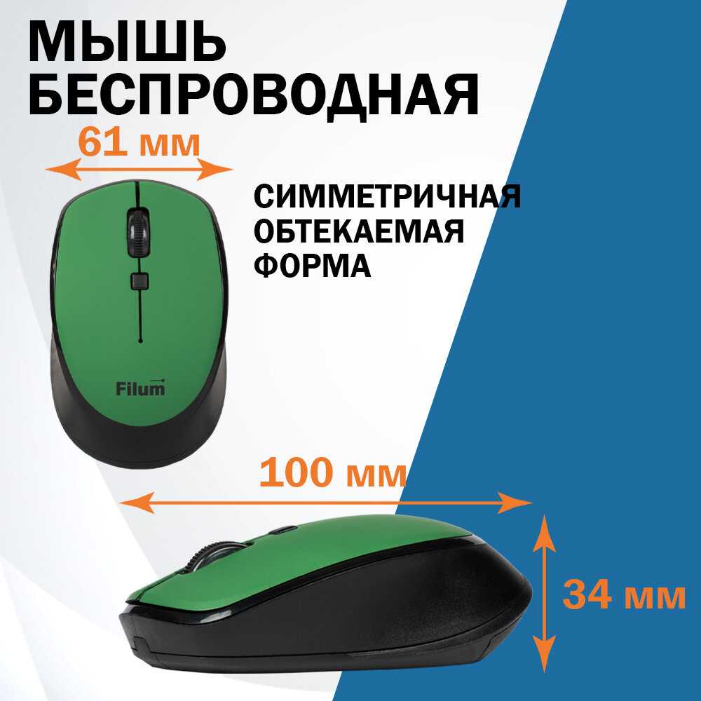 Мышь Wireless Filum FL-MW10 (FL-MW10-GY) фотография 4