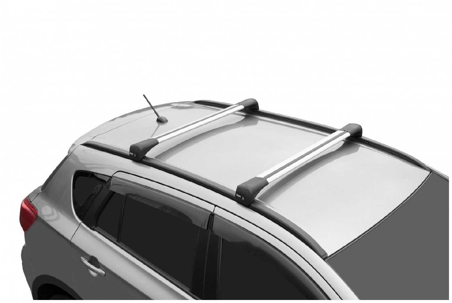 LUX BRIDGE для Geely Coolray 2020-н. в. на интегрированные рейлинги, серый