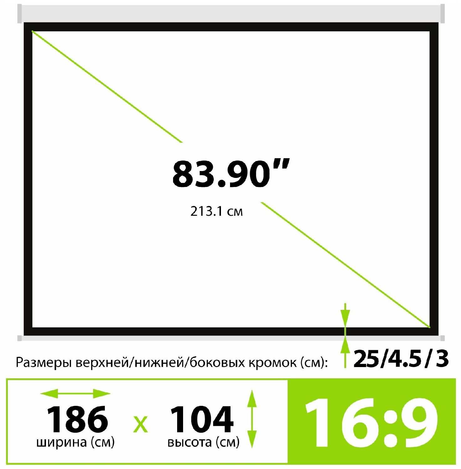 Рулонный cactus Motoscreen (CS-PSM-104x186) фотография 6