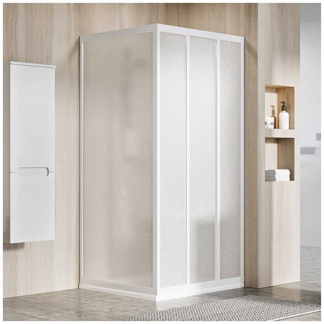 *Душевая стенка RAVAK SUPERNOVA APSS-90 (870-905х1880) полистирол, белый+Pearl фотография 1