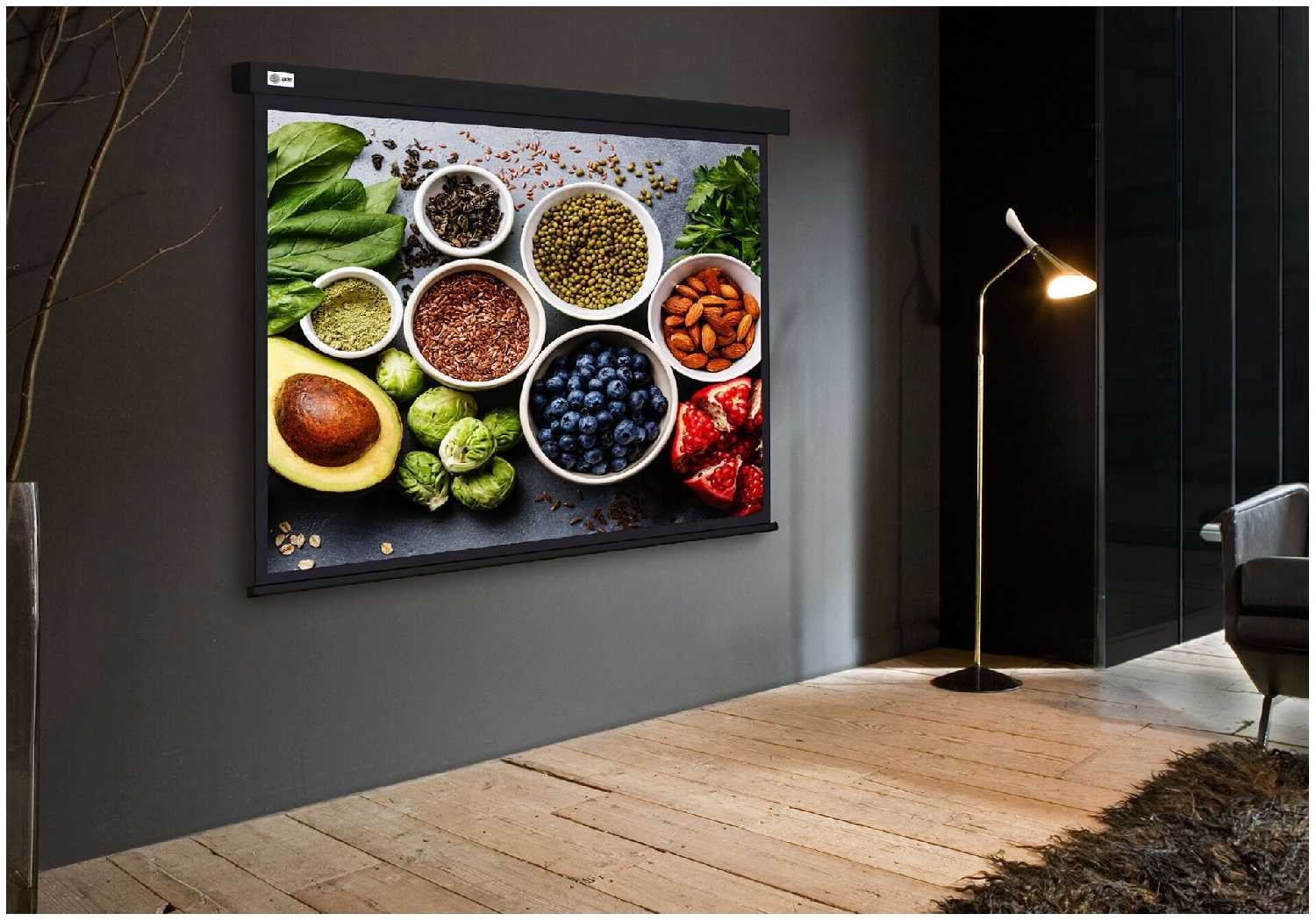 Рулонный cactus Wallscreen (CS-PSW-187X332-BK) фотография 4