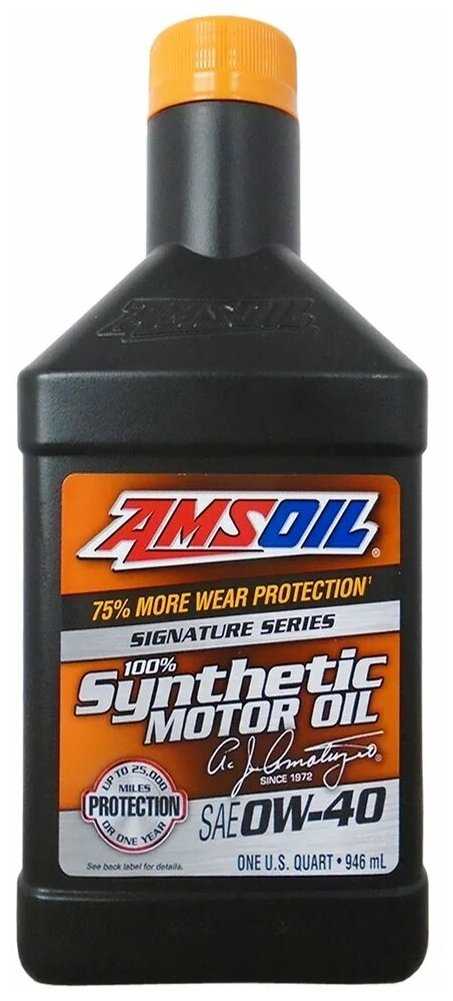 Синтетическое моторное масло AMSOIL Signature Series Synthetic Motor Oil 0W-40 фотография 1