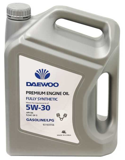 Синтетическое моторное масло Daewoo Power Products Fully synthetic SN 5W-30