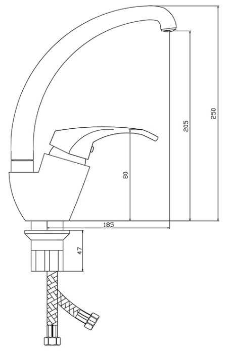 Смеситель для кухни (мойки) СЛАВЕН СЛ-ОД-К22, рычажный фотография 1