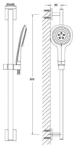 Душевой гарнитур Steinberg 120 1621, хром фотография 1