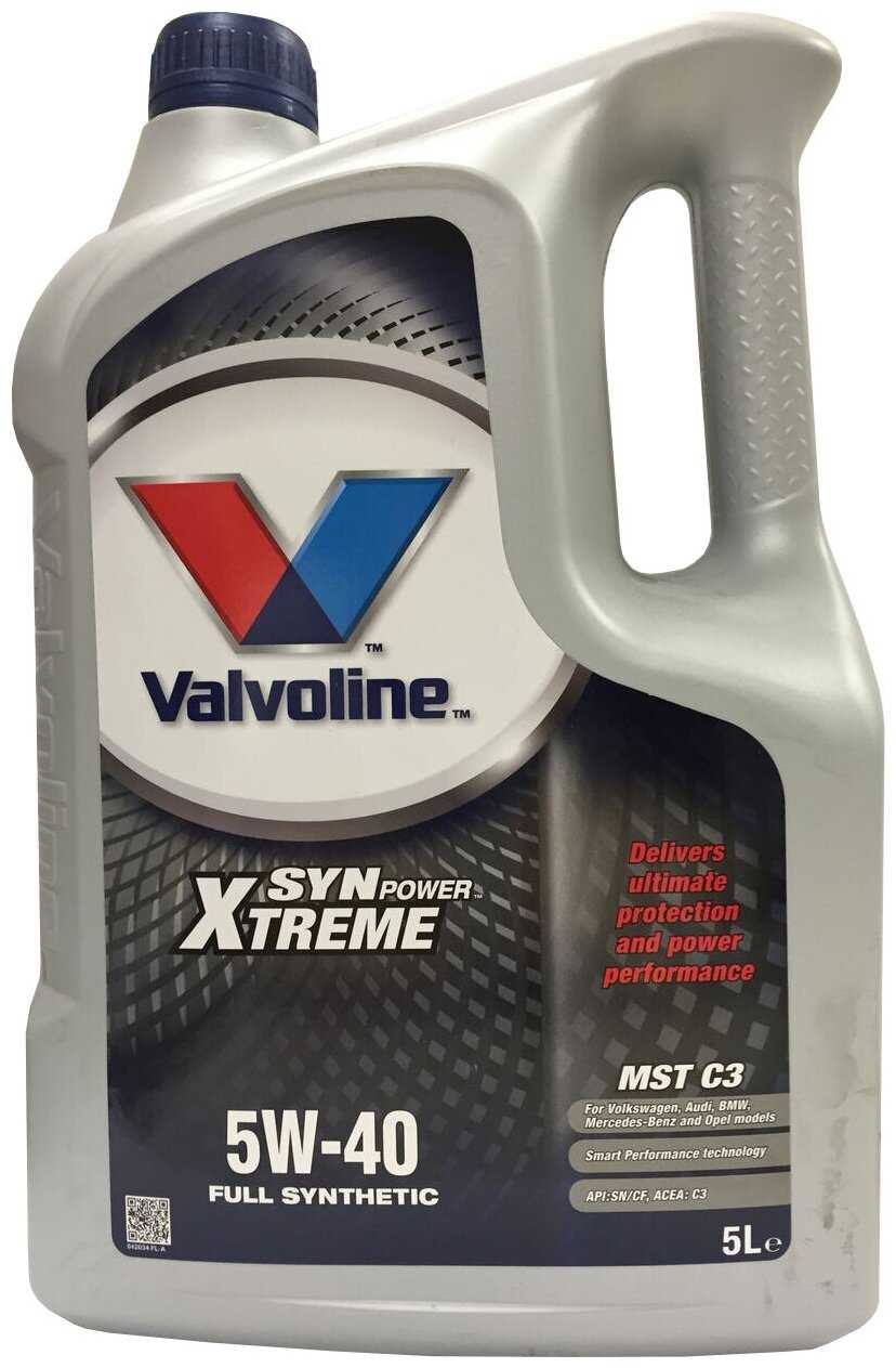 Синтетическое моторное масло VALVOLINE SynPower Xtreme MST C3 5W-40 фотография 1