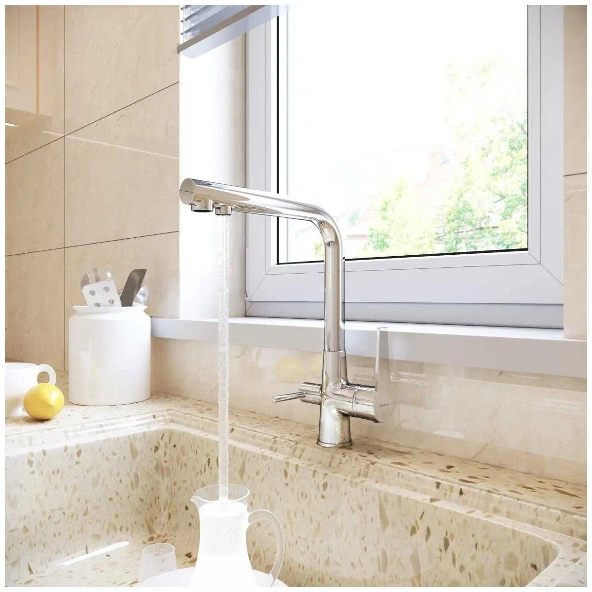 Смеситель для кухни (мойки) Elghansa Kitchen Pure Water 56A5404, рычажный фотография 7