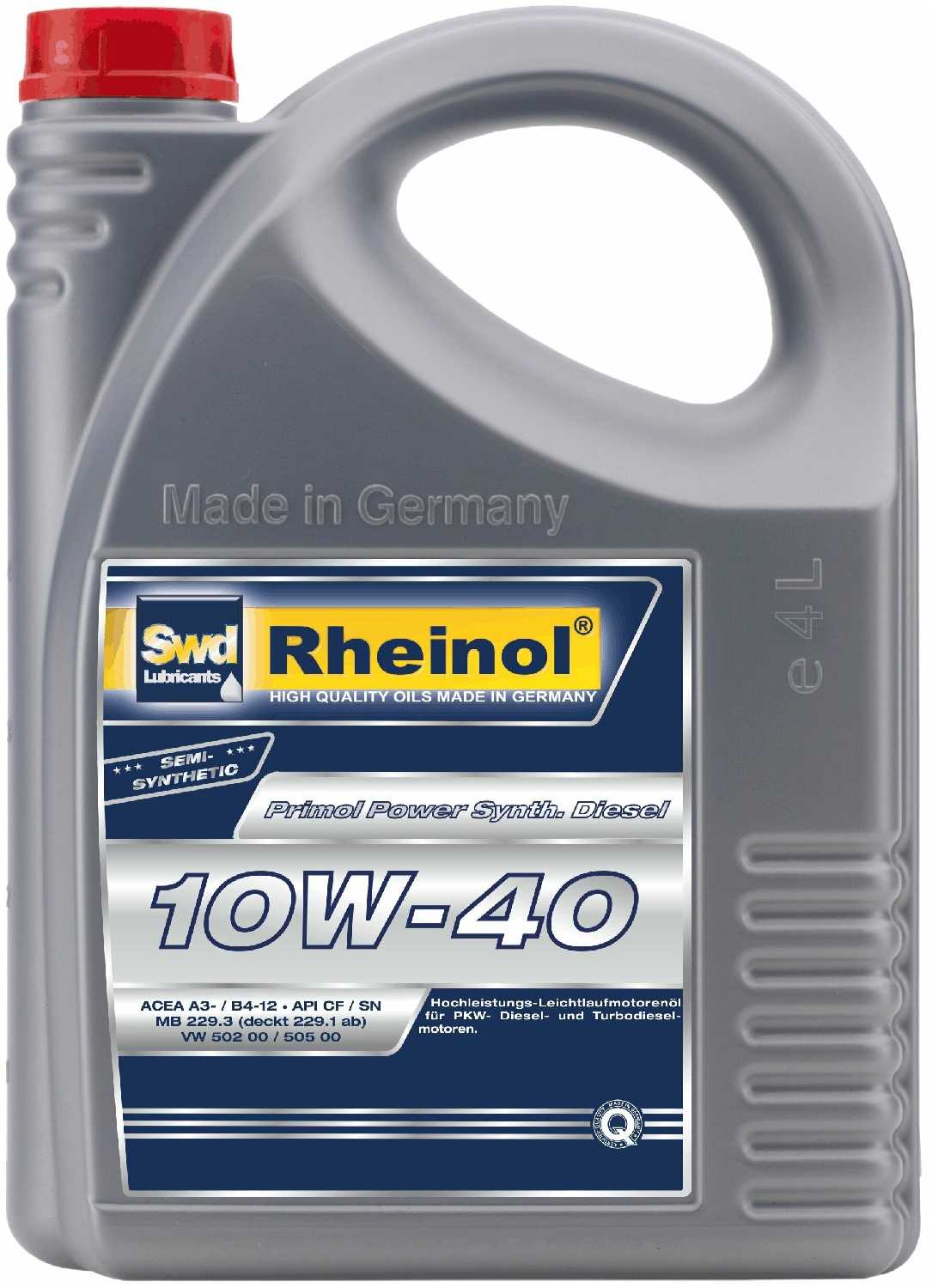 Полусинтетическое моторное масло Rheinol Primol Power Synth. CS Diesel 10W-40