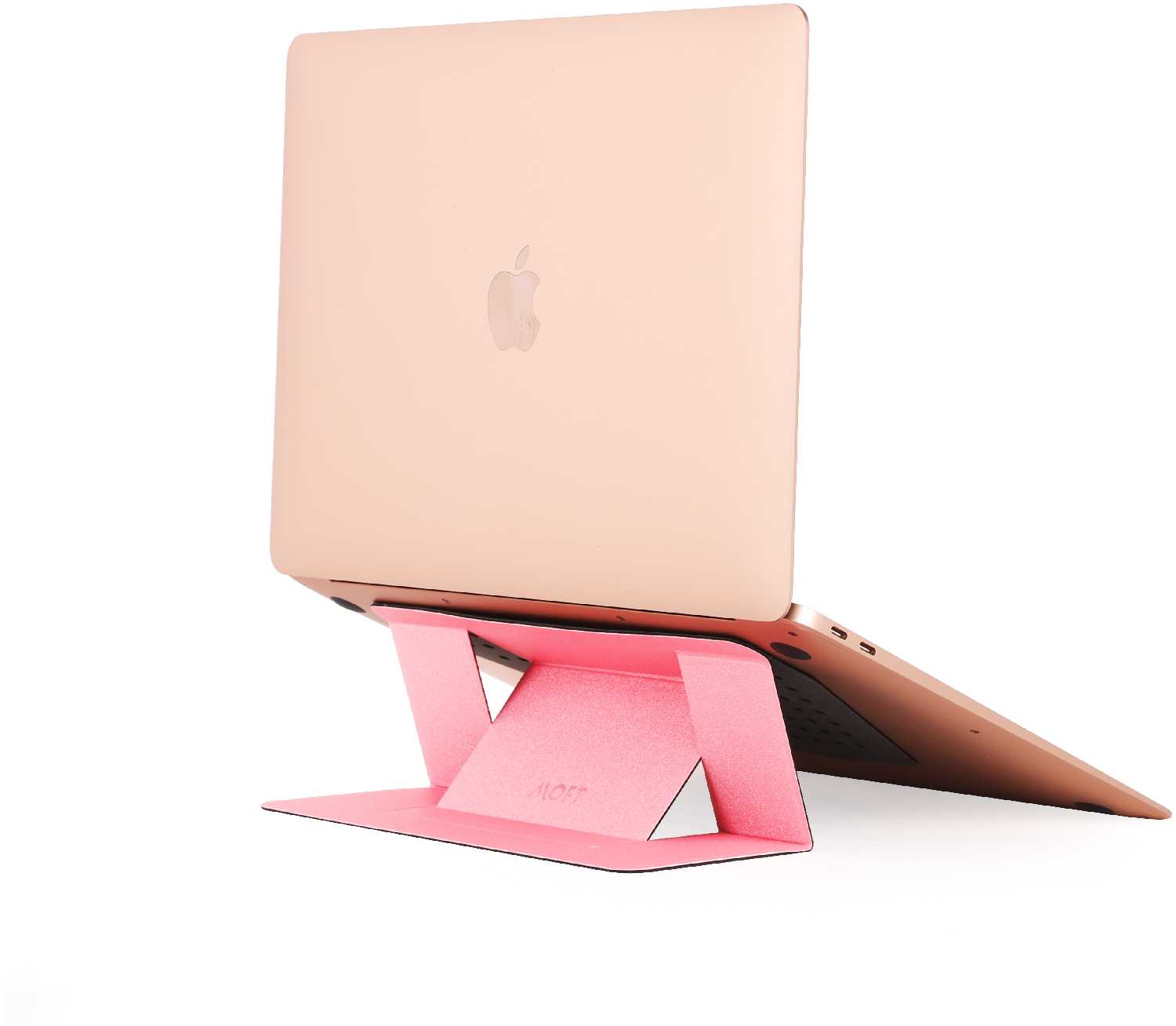 Переносная клейкая подставка для ноутбука Laptop Stand / 2 положения / Многоразовая / Темно-серая фотография 3