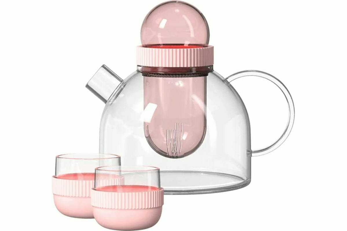 Заварочный чайник и две чашки KissKissFish BoogieWoogie Teapot with cups