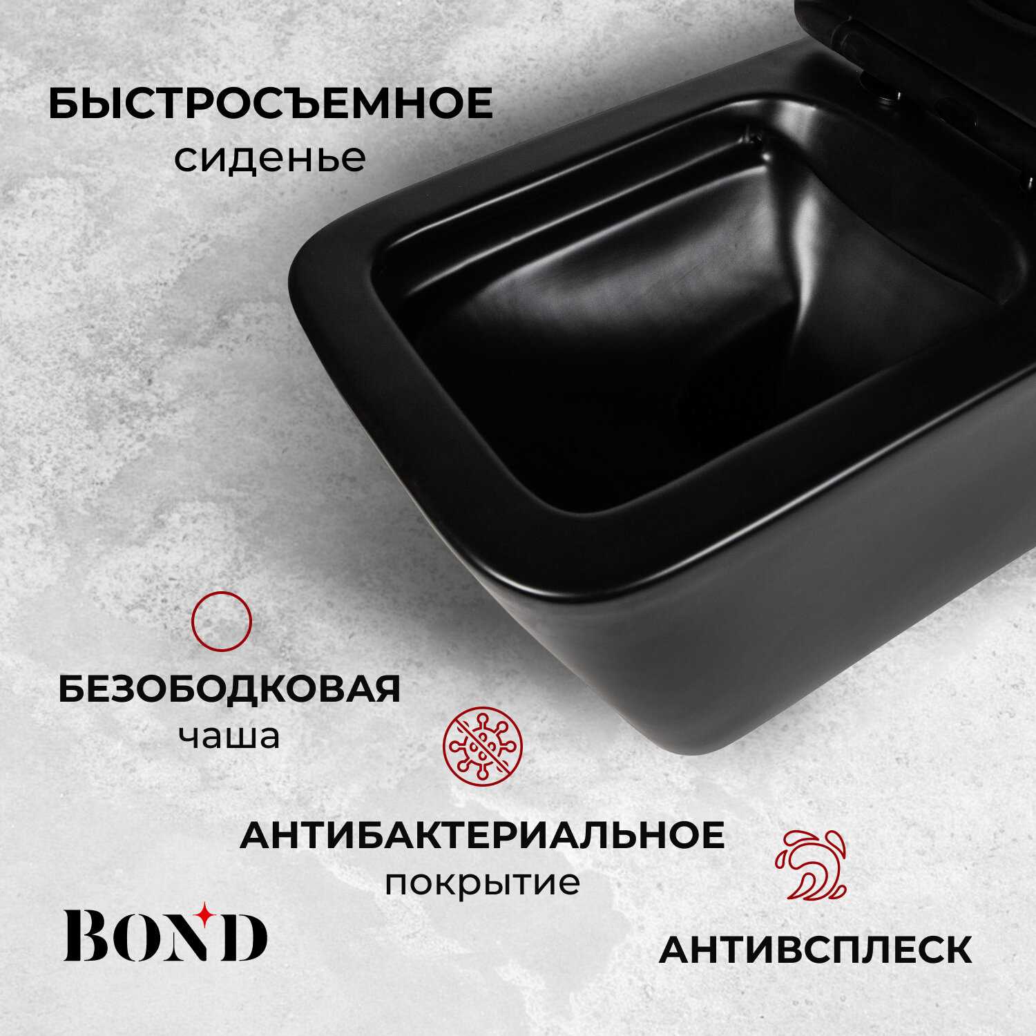 Подвесной унитаз BOND Cube фотография 2