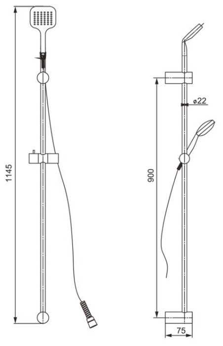 Душевой гарнитур Paini Pescara PSCR121, хром фотография 2