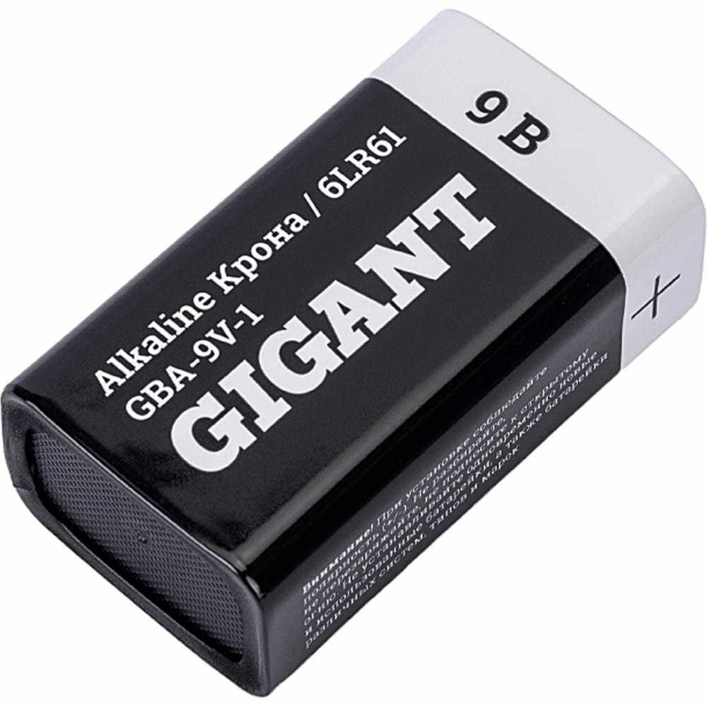 Батарейка Gigant Alkaline Крона/6LR61 (GBA-9V-1) фотография 6