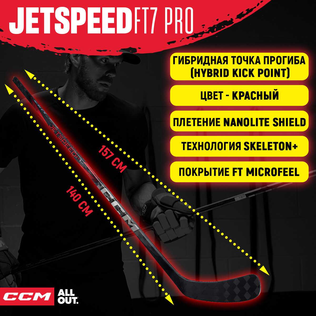 Клюшка хоккейная CCM JETSPEED FT7 PRO IN (HS) фотография 1
