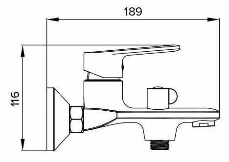 Смеситель для душа OSGARD Platt Black 87323, рычажный фотография 1