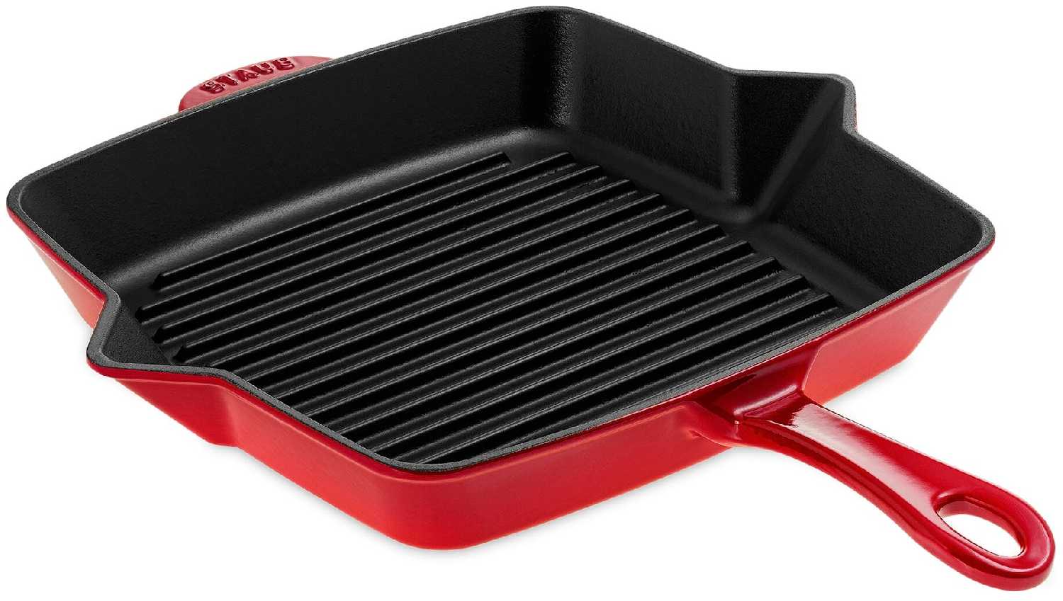 Сковорода-гриль квадратная, 30х30 см, вишневая фотография 1