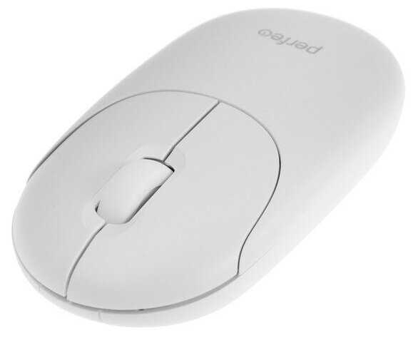 Мышь Perfeo Slim, беспроводная, оптическая, 1200 dpi, USB, белая фотография 1