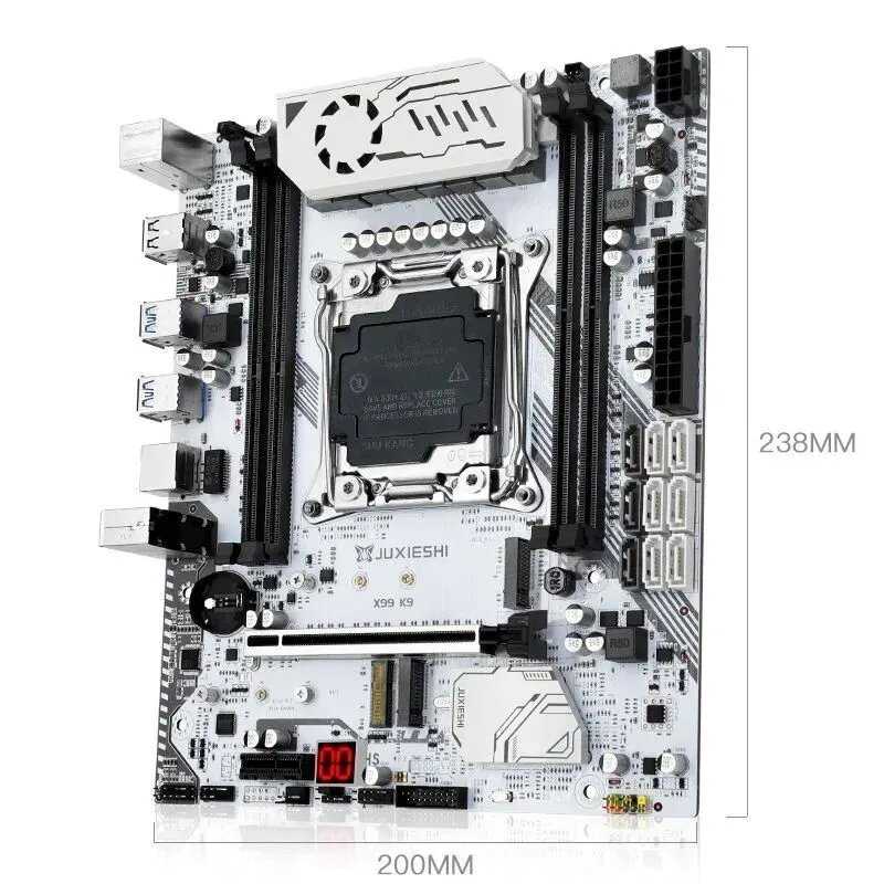 Комплект материнская плата Juxieshi X99-K9 + Xeon 2680V4 + 64GB DDR4 3200Mhz фотография 3