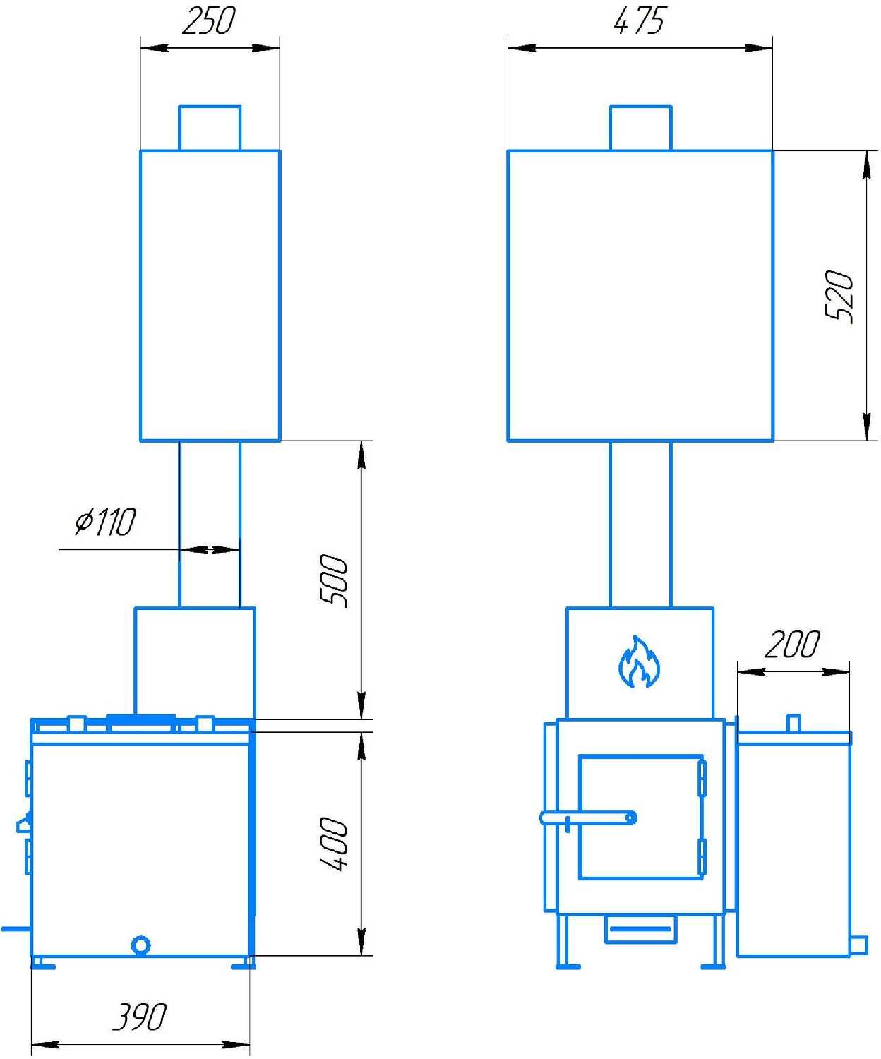 Печь для бани с каменкой сетка 2 мм стандарт фотография 6