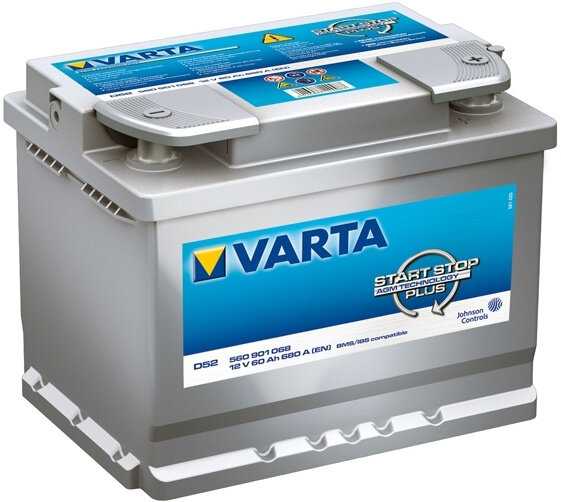 Аккумулятор для спецтехники VARTA Silver Dynamic AGM D52 (560 901 068) фотография 11